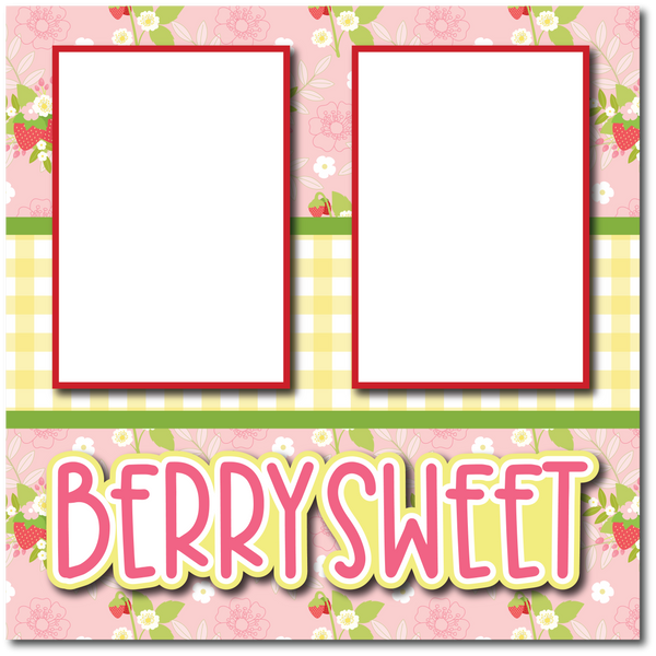 Berry Sweet - Printed Premade Scrapbook Page 12x12 Layout