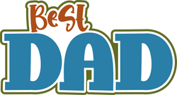 Best Dad - Scrapbook Page Title Die Cut