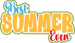 Best Summer Ever - Scrapbook Page Title Die Cut