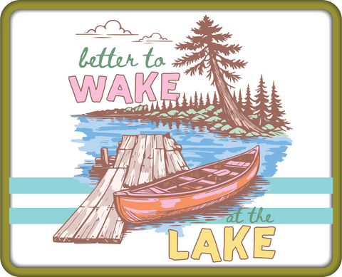 Better Wake at the Lake - Scrapbook Page Title Die Cut