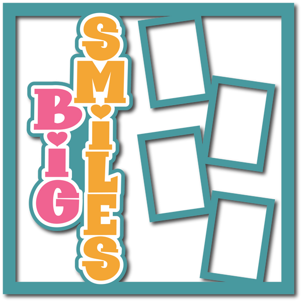 Big Smile - 4 Frames - Layered Overlay - Digital Cut File - SVG - INSTANT DOWNLOAD