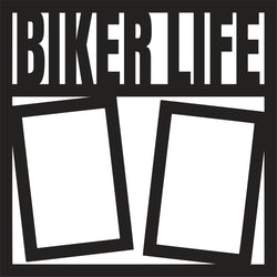 Biker Life - 2 Vertical Frames - Scrapbook Page Overlay