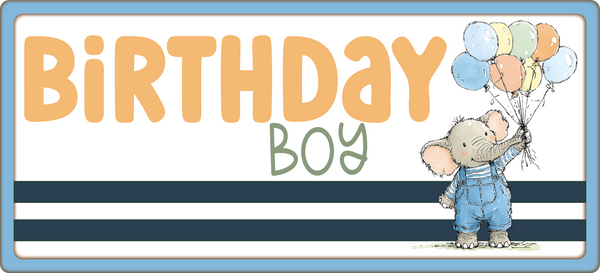 Birthday Boy - Scrapbook Page Title Die Cut
