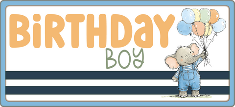 Birthday Boy - Scrapbook Page Title Die Cut
