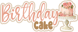 Birthday Cake - Scrapbook Page Title Die Cut
