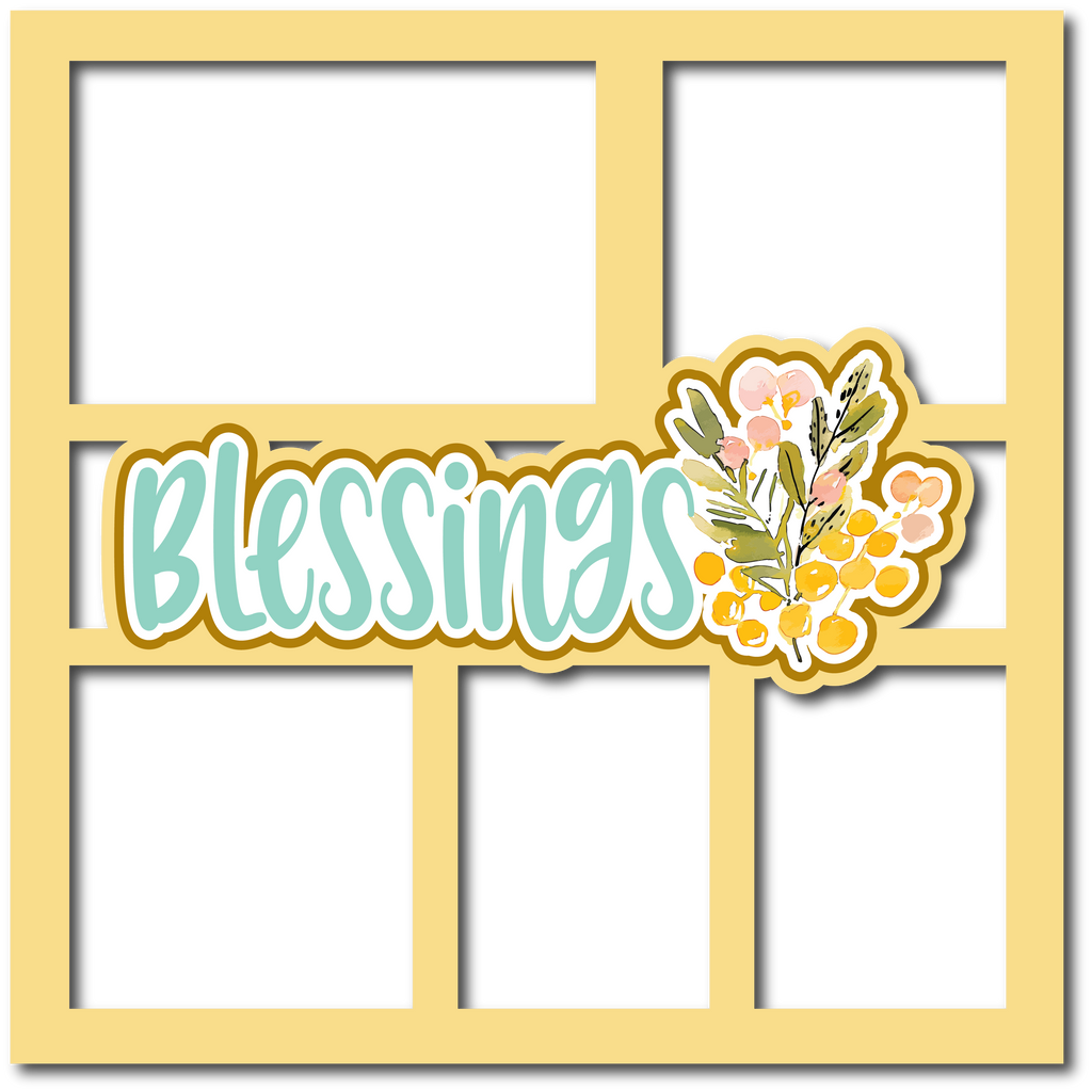Blessings - 5 Frames - Scrapbook Page Layered Overlay Kit – Autumn's ...