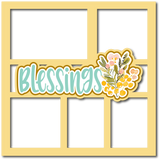 Blessings - 5 Frames - Scrapbook Page Layered Overlay Kit