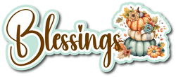 Blessings - Scrapbook Page Title Die Cut