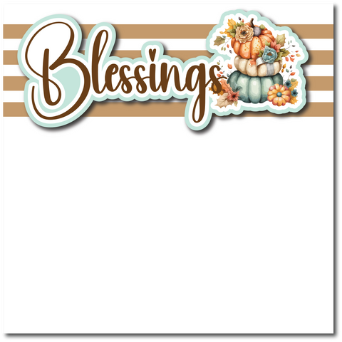 Blessings - Printed Premade Scrapbook Page 12x12 Layout