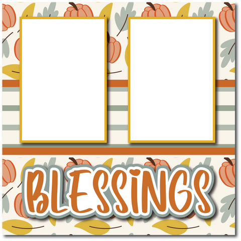 Blessings - Printed Premade Scrapbook Page 12x12 Layout