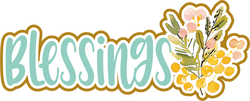 Blessings - Scrapbook Page Title Die Cut