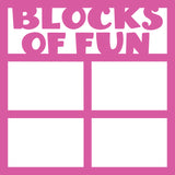 Blocks of Fun - 4 Frames - Scrapbook Page Overlay Die Cut - Choose a Color