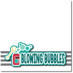Blowing Bubbles - Printed Premade Scrapbook Page 12x12 Layout