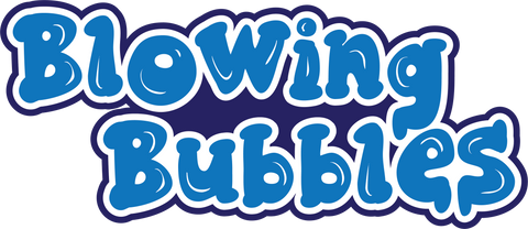 Blowing Bubbles - Scrapbook Page Title Die Cut