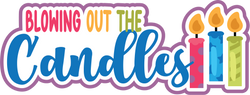 Blowing Out the Candles - Scrapbook Page Title Die Cut