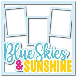 Blue Skies & Sunshine - Layered Overlay - Digital Cut File - SVG - INSTANT DOWNLOAD