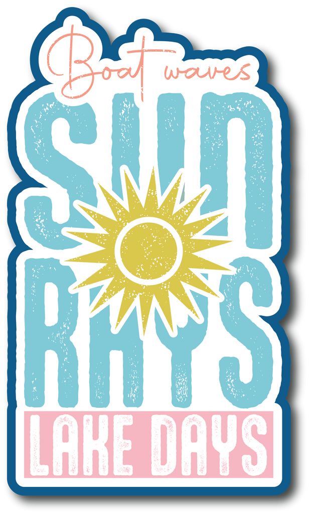 Boat Waves Sun Rays Lake Days - Scrapbook Page Title Sticker – Autumn's ...