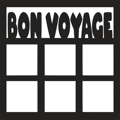 Bon Voyage - 6 Frames - Scrapbook Page Overlay