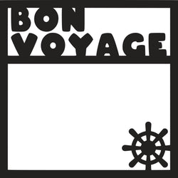 Bon Voyage - Scrapbook Page Overlay Die Cut - Choose a Color