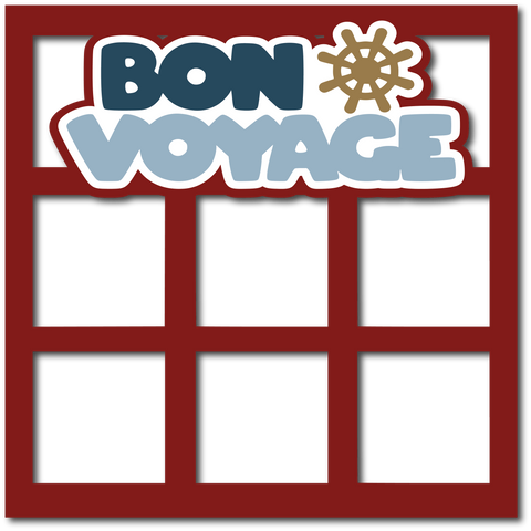 Bon Voyage - Layered Overlay - Digital Cut File - SVG - INSTANT DOWNLOAD