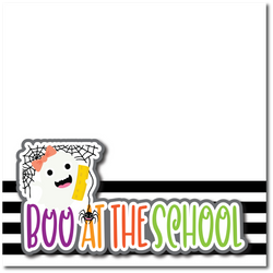 Boo at the School - Printed Premade Scrapbook Page 12x12 Layout