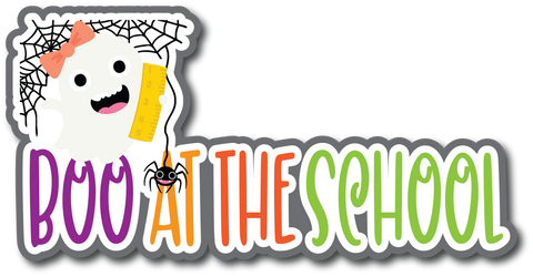 Boo at the School - Scrapbook Page Title Sticker