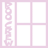 Boo Crew - 4 Frames - Scrapbook Page Overlay Die Cut - Choose a Color