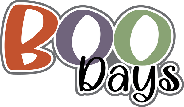 Boo Days - Scrapbook Page Title Sticker