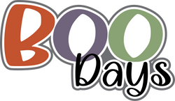 Boo Days - Scrapbook Page Title Die Cut