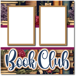 Book Club  - Printed Premade Scrapbook Page 12x12 Layout