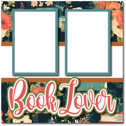 Book Lover  - Printed Premade Scrapbook Page 12x12 Layout