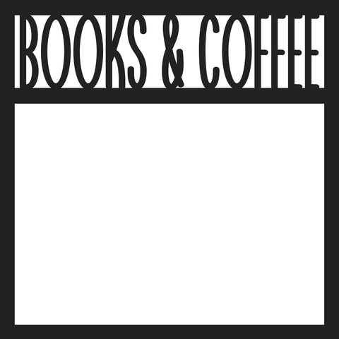 Books & Coffee - Scrapbook Page Overlay