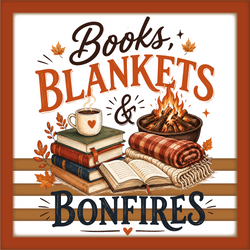 Books Blankets and Bonfires - Scrapbook Page Title Sticker
