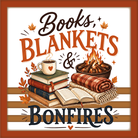 Books Blankets and Bonfires - Scrapbook Page Title Sticker