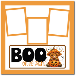 Boo on the Farm - Scrapbook Single Page Kit