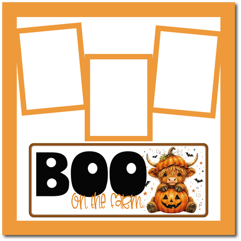 Boo on the Farm - Scrapbook Single Page Kit