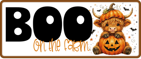 Boo on the Farm - Scrapbook Page Title Die Cut