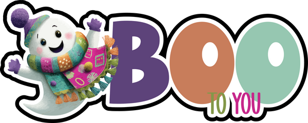 Boo to You - Scrapbook Page Title Die Cut