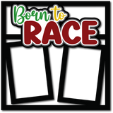 Born to Race - 2 Frames - Scrapbook Page Layered Overlay Kit