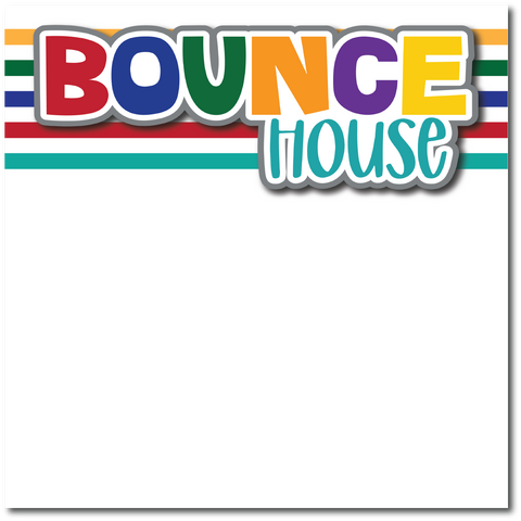 Bounce House - Printed Premade Scrapbook Page 12x12 Layout