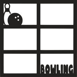 Bowling - 6 Frames - Scrapbook Page Overlay