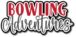 Bowling Adventures - Scrapbook Page Title Die Cut
