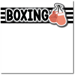 Boxing - Printed Premade Scrapbook Page 12x12 Layout