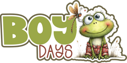 Boy Days - Scrapbook Page Title Die Cut
