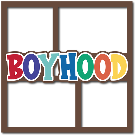 Boyhood - 4 Frames - Layered Overlay - Digital Cut File - SVG - INSTANT DOWNLOAD