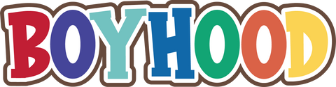 Boyhood - Scrapbook Page Title Sticker