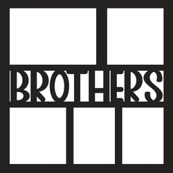 Brothers - 5 Frames - Scrapbook Page Overlay