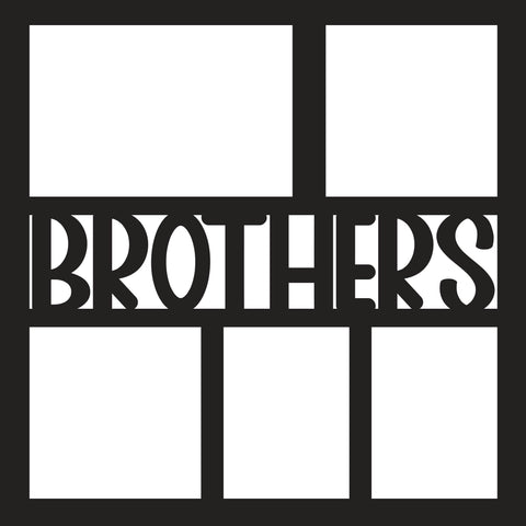 Brothers - 5 Frames - Scrapbook Page Overlay