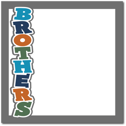 Brothers - Printed Premade Scrapbook Page 12x12 Layout