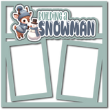 Building a Snowman - 2 Frames - Scrapbook Page Layered Overlay Kit